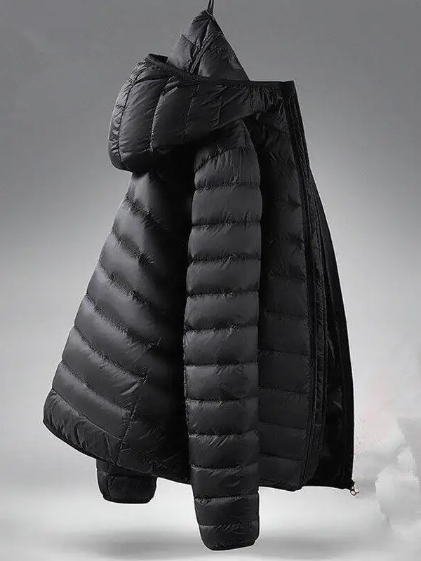 

Мужская легкая пуховая куртка с воротником-стойкой, осенне-зимняя, повседневная, короткая, теплая, с капюшоном, рабочая верхняя одежда