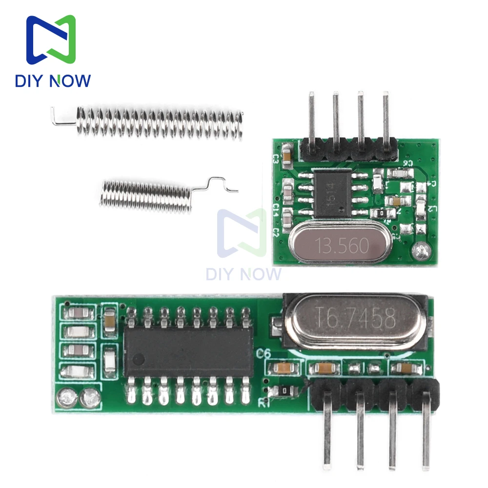 Superheterodyne RF Receiver and Transmitter Module Antenna 433Mhz Remote Controls For Arduino Radio Frequency Diy Kits