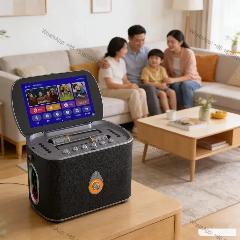 2026 Hot Sale 10 Inch All in One KTV System with Screen Built in Rechargeable Battery for Home Party Outdoor Karaoke