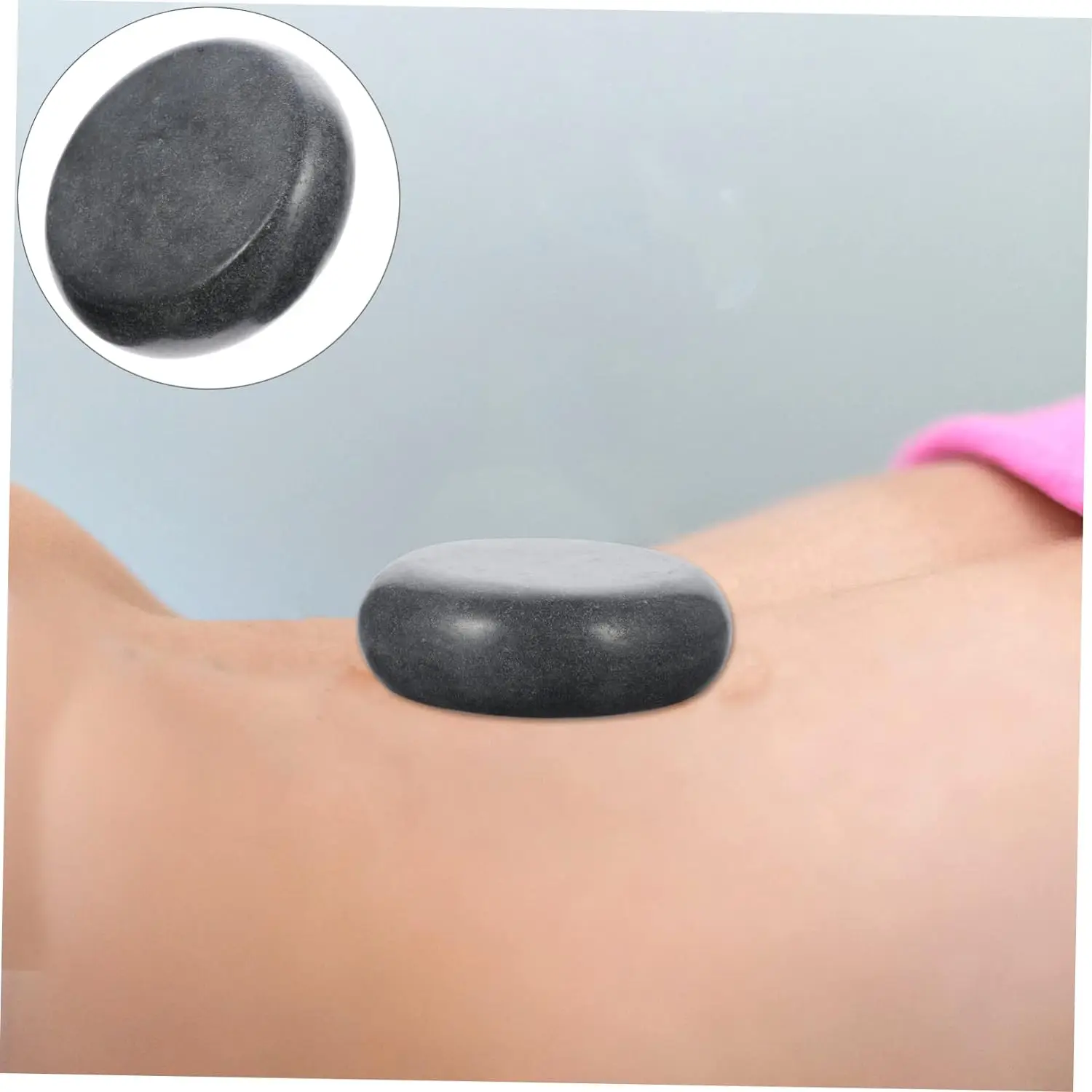 1pc 10x10CM Hot Compress Stone Obsidian Thumb Worry Hot Rocks Massage Natural Massage Polished Palm Pocket Stones For Pebble Spa