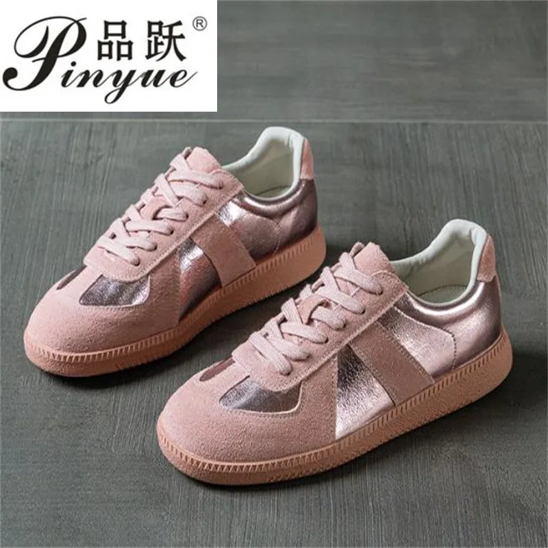 

Новые женские простые немецкие туфли в стиле ретро, лоскутные туфли из натуральной кожи на шнуровке, кроссовки на плоской подошве, размеры 35-40