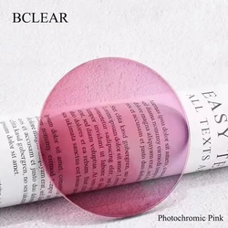 BCLEAR 1.56 Women Fashion Summer Color Pink Purple Blue Chameleon Sun Lenses Outdoor Photochromic Glasses Optical Lenses Myopia
