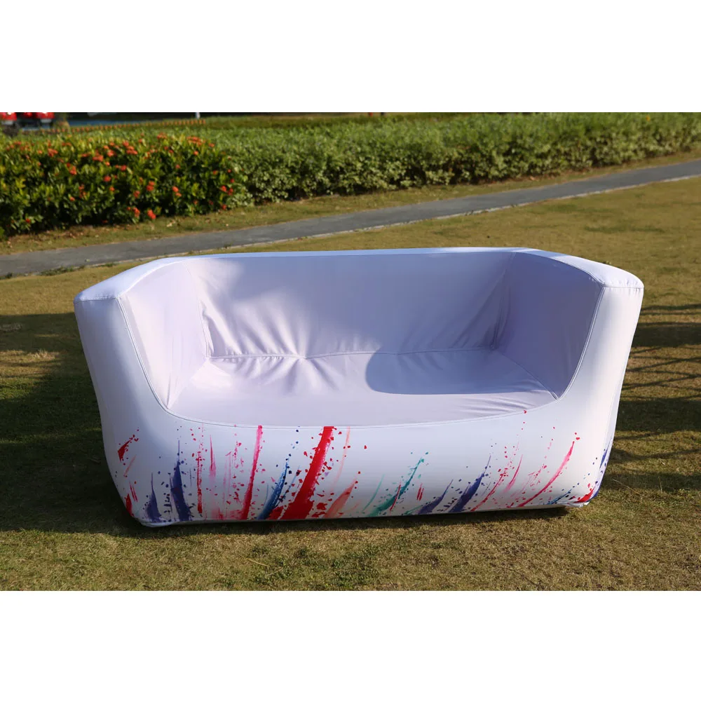 

Надувной уличный рекламный надувной диван, брезент из ПВХ, надувное кресло для отдыха с двойным сиденьем