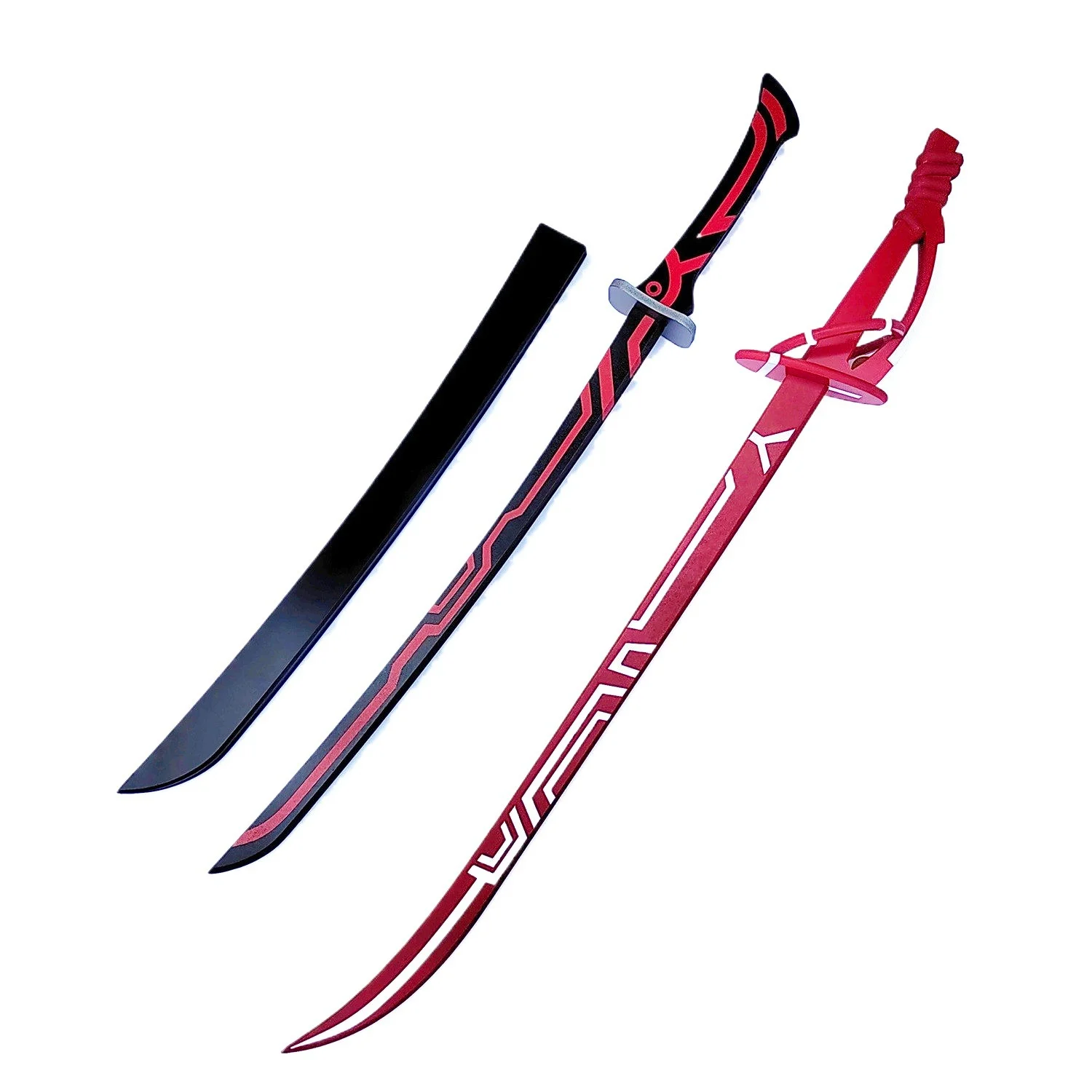 

Sky Striker Ace Roze Raye Samurai Sword Katana Game Cosplay Costume Prop Customized Accessory