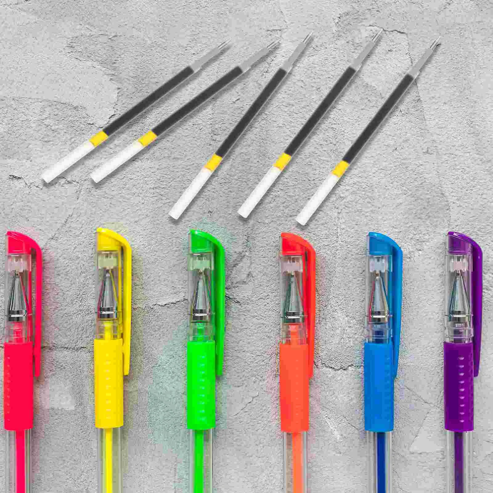 60 Pcs Gel Refill Pen Replacement Refillable Fine Tip Writing Refills Liquid Decorative