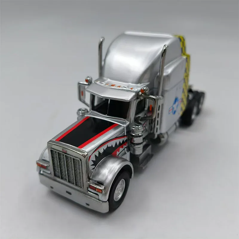 1:87 Scale HO Peterbilt 359 Tractor-Trailer Replica Plastic Model Scene Decoration Toy Collection Souvenir