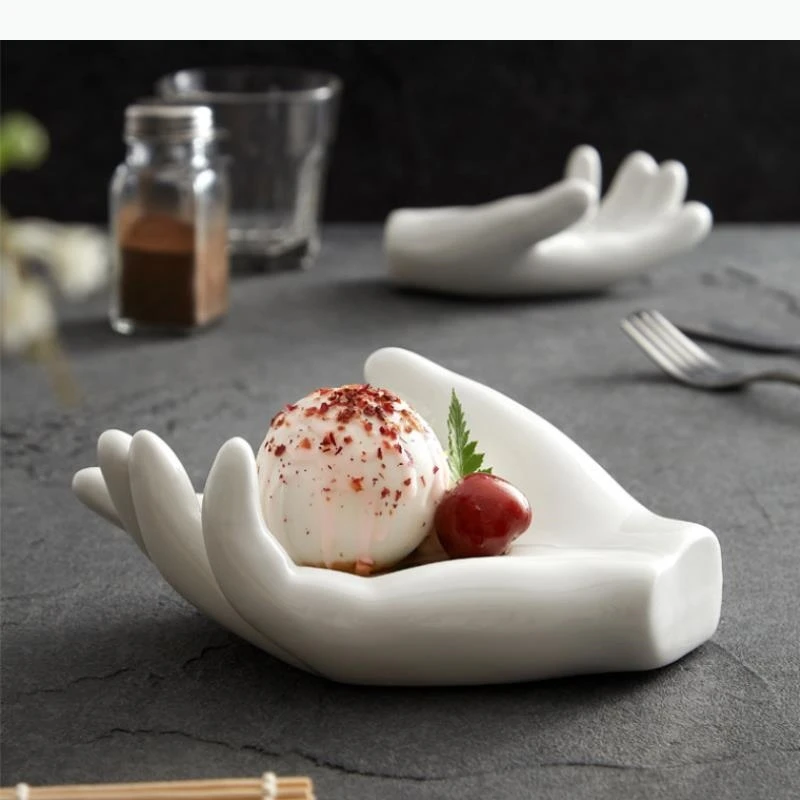 Hotel Spezielles Geschirr Weißer Keramik-Essteller Dessertteller Dim Sum Teller Sushi-Teller Obstteller Sashimi-Teller Snack-Tablett