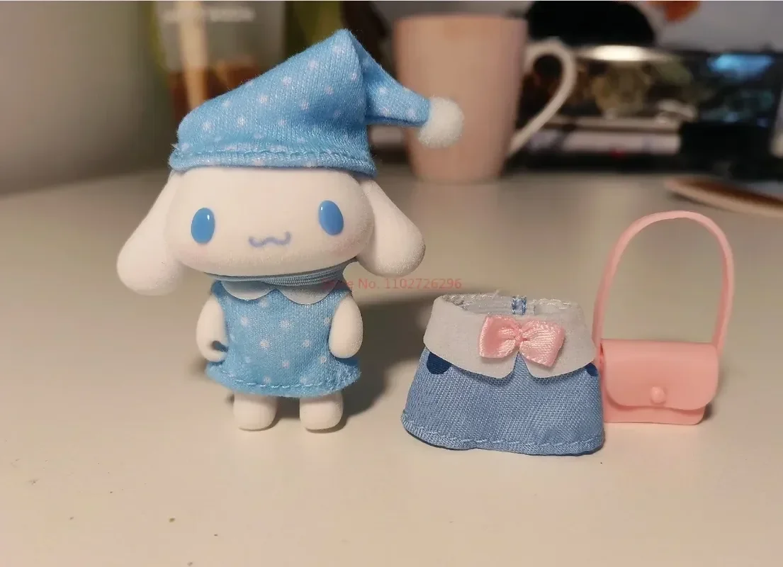 Nieuwe Sanrio Mijn Melodie Veranderende Poppen Kuromi Cinnamoroll Pochacco Action Figures Slaappak Set Serie Flocking Pop Speelgoed Cadeau