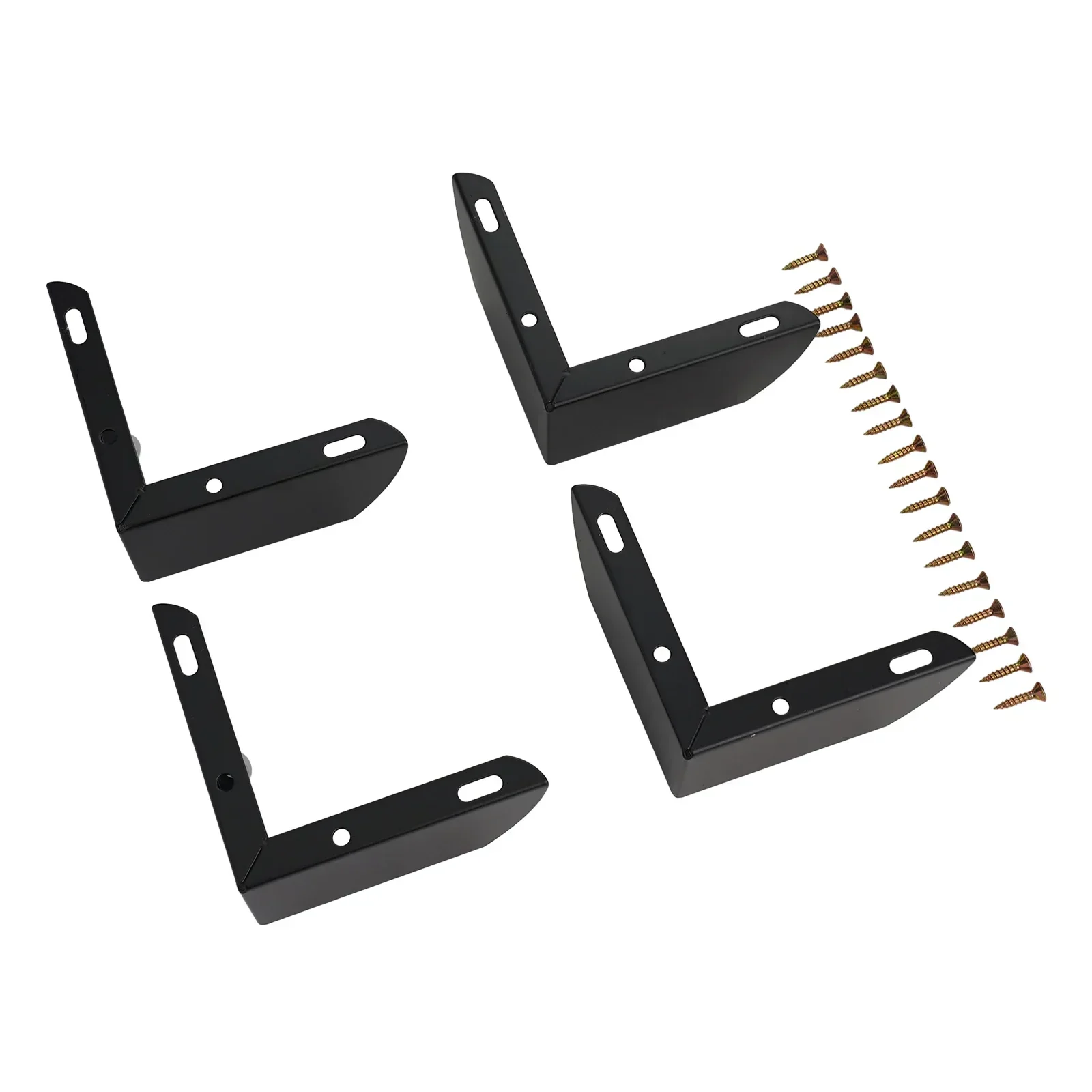 

4PCS Metal Sofa Legs Simple L-shaped 2-In-1 Furniture Carbon Steel Leg Bedside Table Support Leg Hardware Furniture Parts