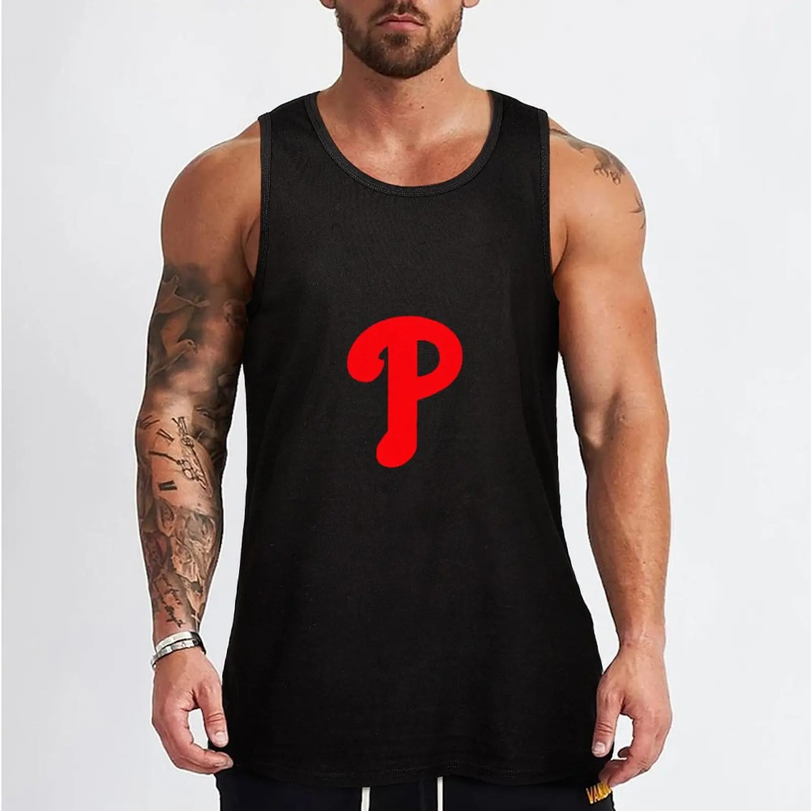 Phillies Logo Tank Top gym top cotton t-shirts man Men's gym t-shirt