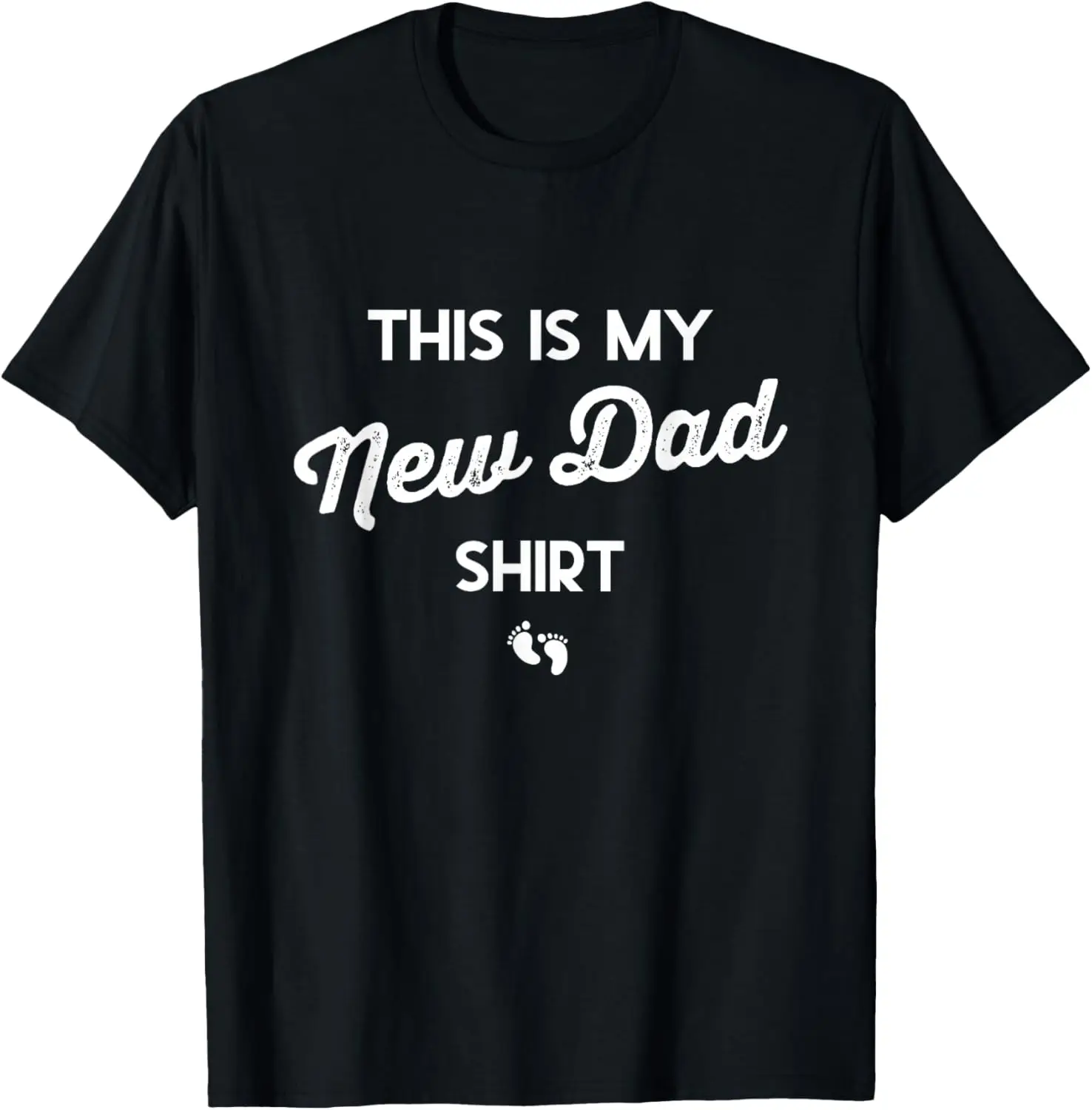 First Time Father Gifts Expecting This Is My New Dad Shirt T-Shirt 100% Cotton Trendy Y2K Short-Sleeve Tee – Soft, Quick-Drying, & Moisture-Wicking; Ideal for Sports or Casual Wear; Great Gift for Christmas or Halloween.