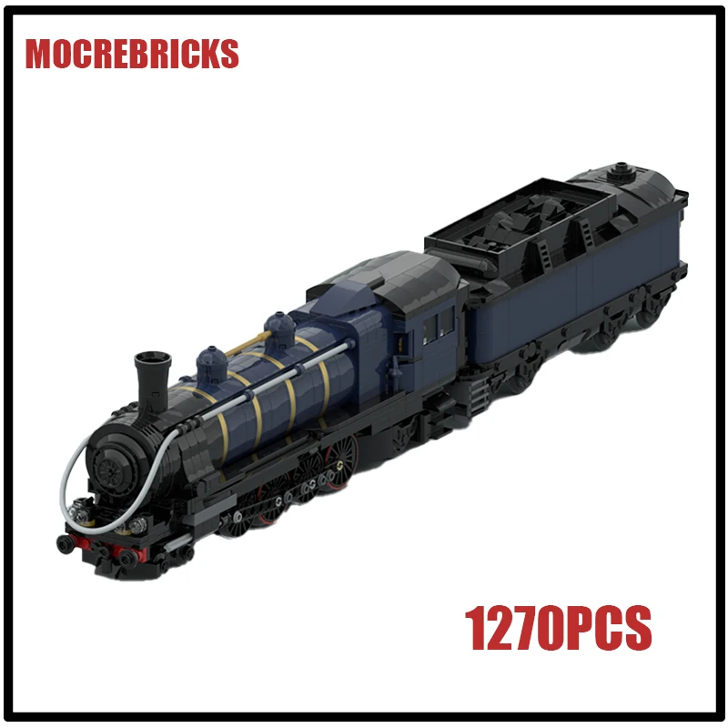 MOC City Transport Series tren motorizado modelo bloques de construcción montaje DIY ladrillos juguetes Kits regalos de navidad para niños