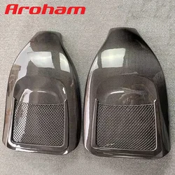 Aroham 100% リアルカーボン繊維シートバックアウディS4 S5 RS4 RS5 2015 2016 2017 2018 2019 2020 2021車の後部座席プロテクター