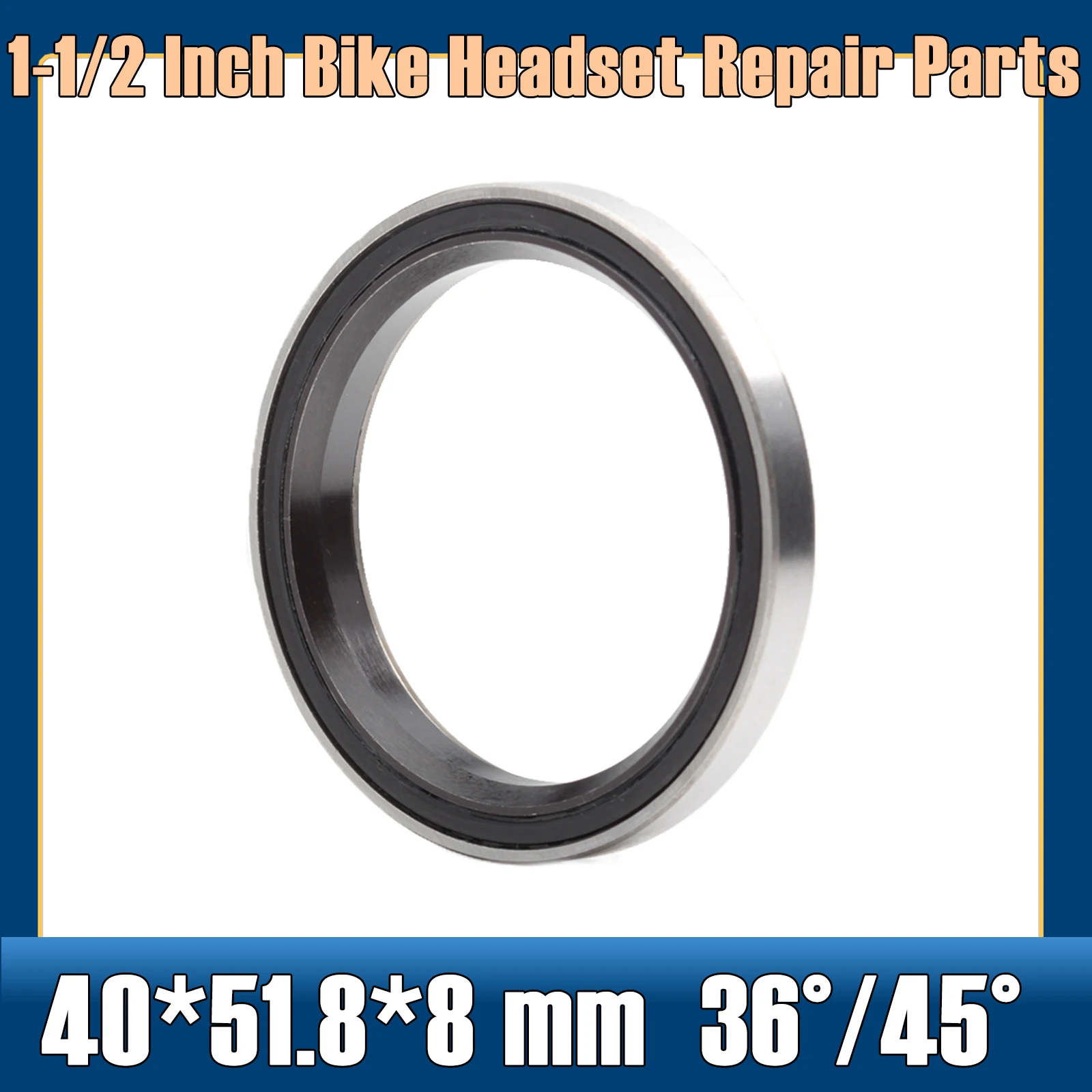 ACB518K Bearing 40*51.8*8 mm 36/45 Degree 1-1/2 Inch ( 1 PC ) Bicycle Headset Repair Parts Ball Bearings MH-P518K