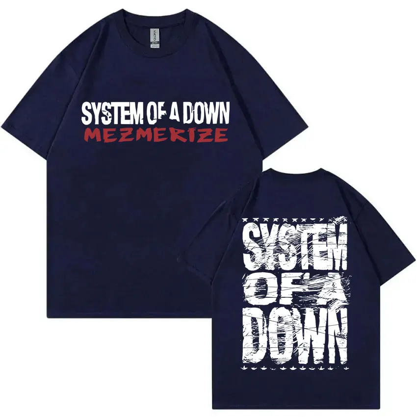 Rock Band System of A Down Mezmerize T Shirts Men Women Vintage Alternative Metal Music T-shirts Men's Fashion Oversized Tshirt - Image 4