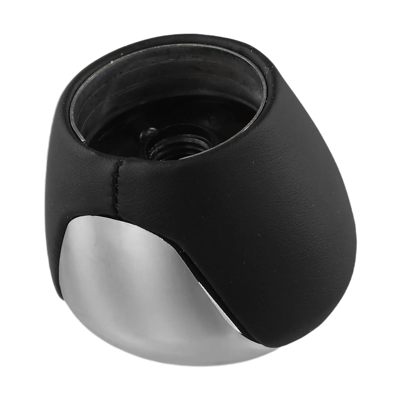 Car Interior Upgrade Chrome 5 Speed Shifter Shifter Head Ball 5 Speed ABS And Leather Material Easy Installation
