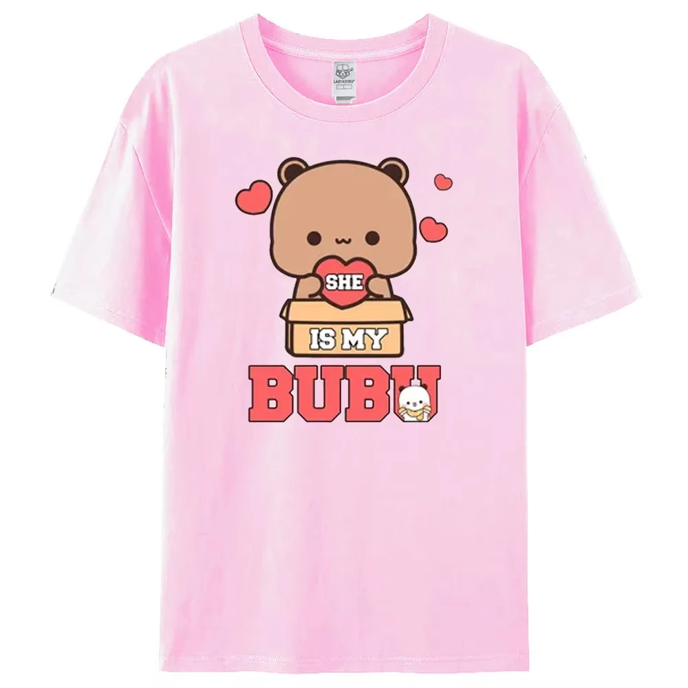 Bubu Dudu Matching Couple Sweatshirt Cute Anniversary Gift Clothing Men Women Daily Life Casual Cotton Tshirt Couple Bear Tee