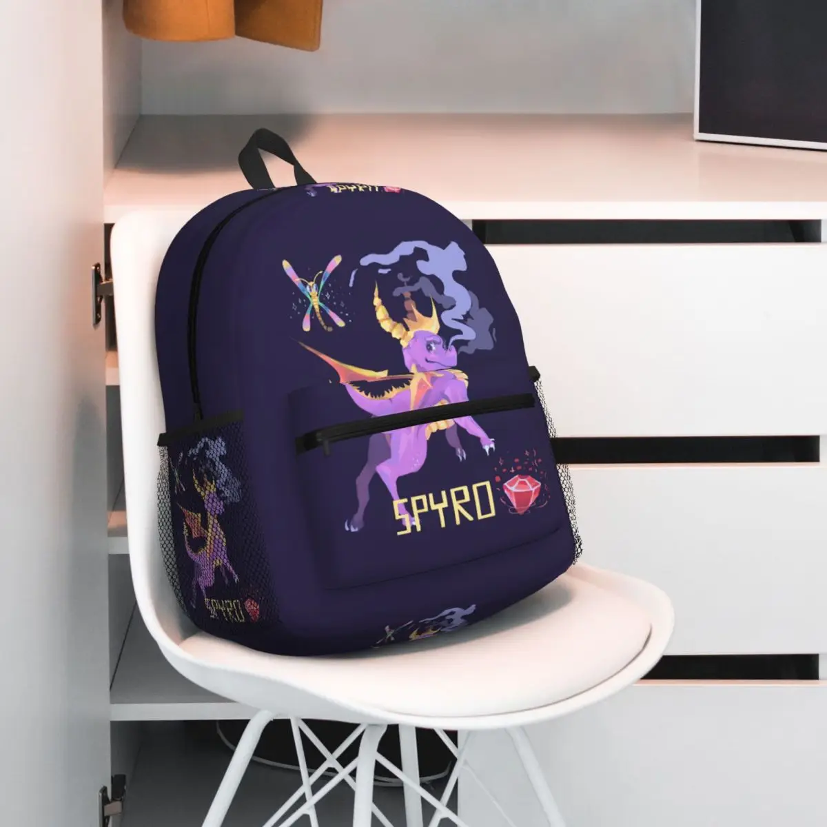 Spyro The Dragon Spyro Zaino per studenti Borsa da scuola Zaino da viaggio per escursionismo per borse a tracolla per libri alla moda per ragazzi e ragazze