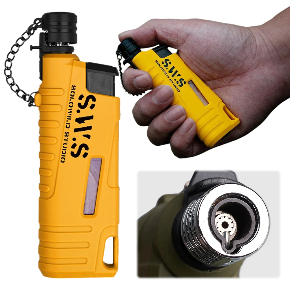 Portable Retractable Igniter Windproof Outdoor Barbecue Gas Lighter Waterproof Outdoor BBQ Igniter for Travel Camping