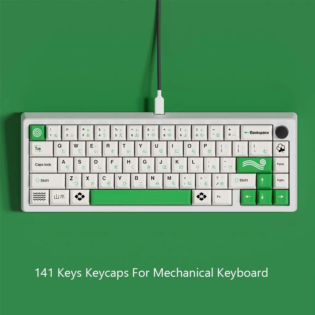 141 125 22 Keys Simplicity Theme Keycaps Cherry Height PBT Thermal Sublimation DIY For 61 87 98 100 104 Keys Mechanical Keyboard