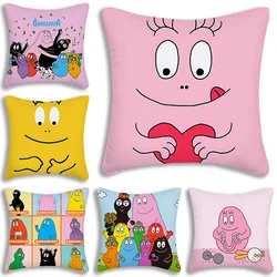 Cute cartoon B-B-Barbapapas Pillow Covers Cartoon Sofa Decorative Home Double-sided Printing Short Plush Cute Cushion Cover
