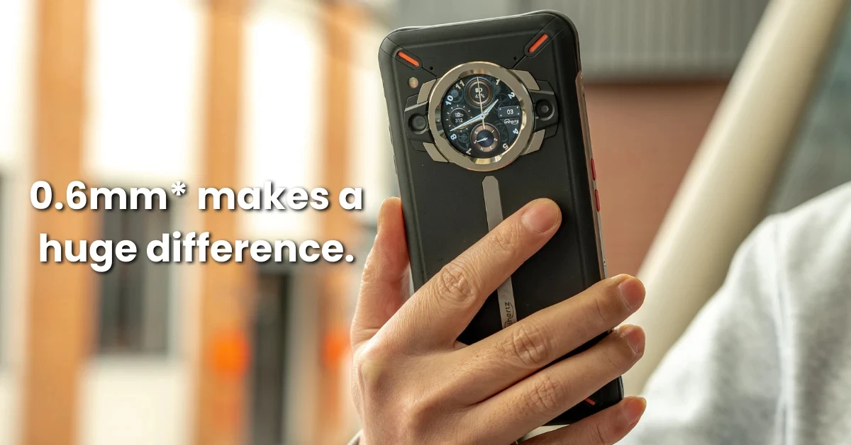 Unihertz Ticktock-S Slim Rugged 5G Smartphone 8GB 256GB Cell Phone 5200mAh Dual Screen Mobile Phone 64MP Camera Dimensity 700
