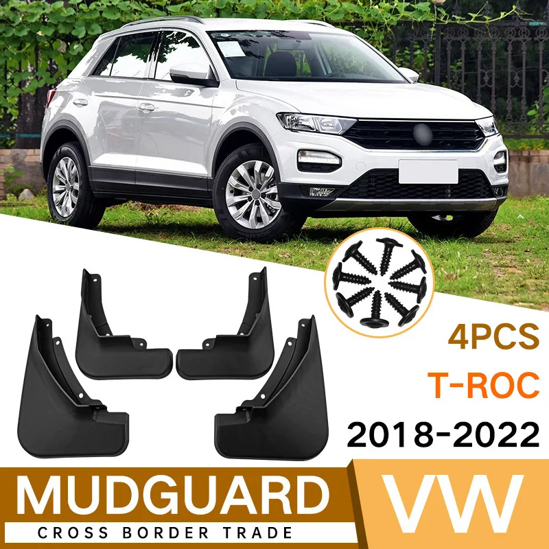 For Volkswagen T-ROC 2018-2022 Front Rear Rubber Mud Flaps Mudguards Splash Guards Export Auto Accessories