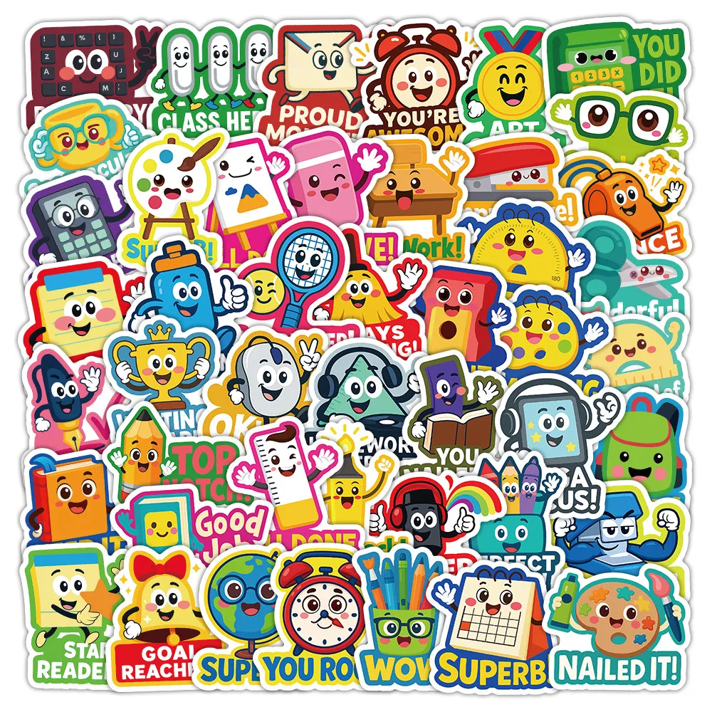 

53Pcs English Reward Stickers for School Teacher Encouragement LanLanStickersWorld Store