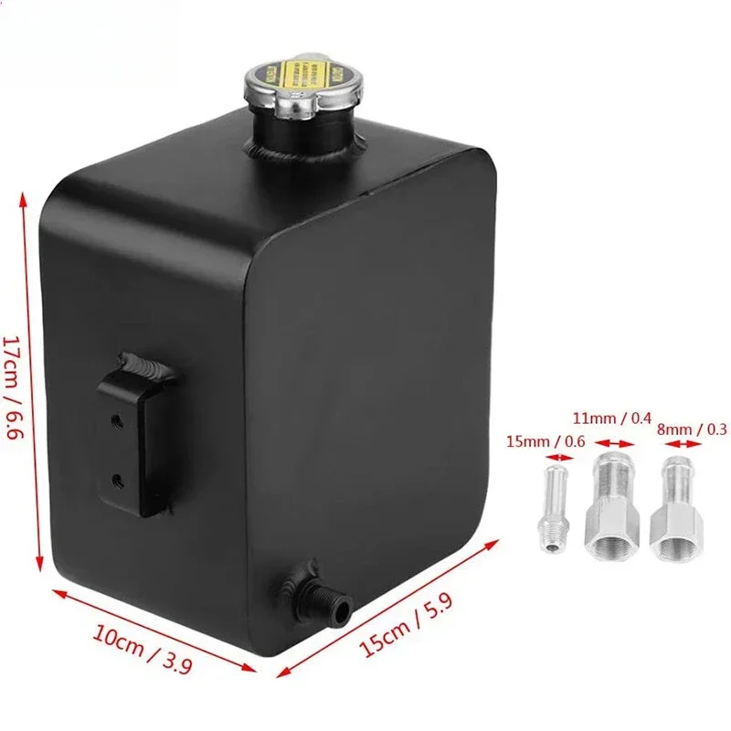 Alta qualidade 2.5l liga de alumínio água refrigerante radiador overflow tanque recuperação expansão universal WB-1002