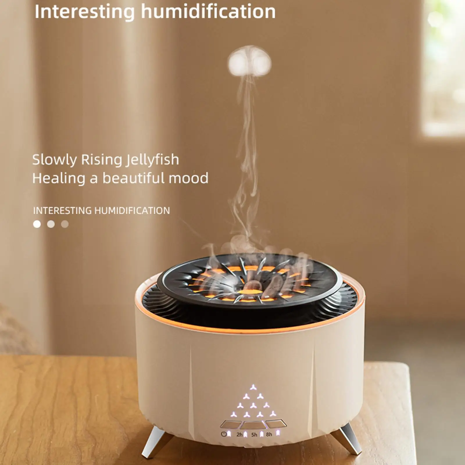 

Simulation Flame Humidifier Portable Essential Oil Diffuse Home Fragrant Night