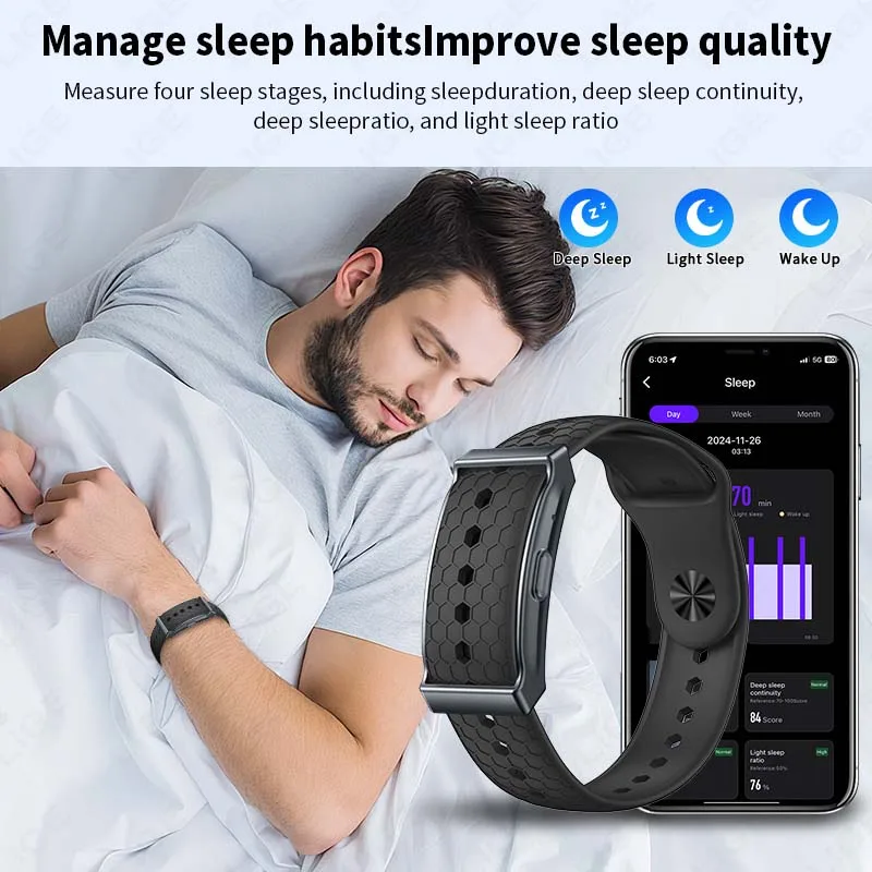 LIGE Nuovo braccialetto intelligente da uomo Conteggio passi Promemoria messaggio Frequenza cardiaca Monitor del sonno Sport Fitness Salute Smartwatch Smart Band