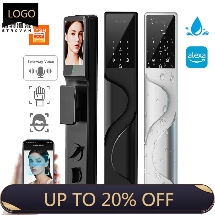 

STLF Oem Odm Israel Door Tuya Wifi Automatic Fingerprint Electronic Palm Vein 3d Face Recognition Smart Door Lock for Home
