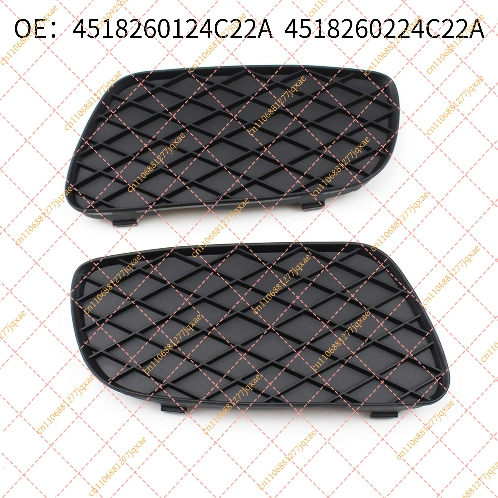 Fog Light Bezel Grille Cover LH/RH for Smart Fortwo 451 2008-2012 (4518260124C22A 4518260224C22A)