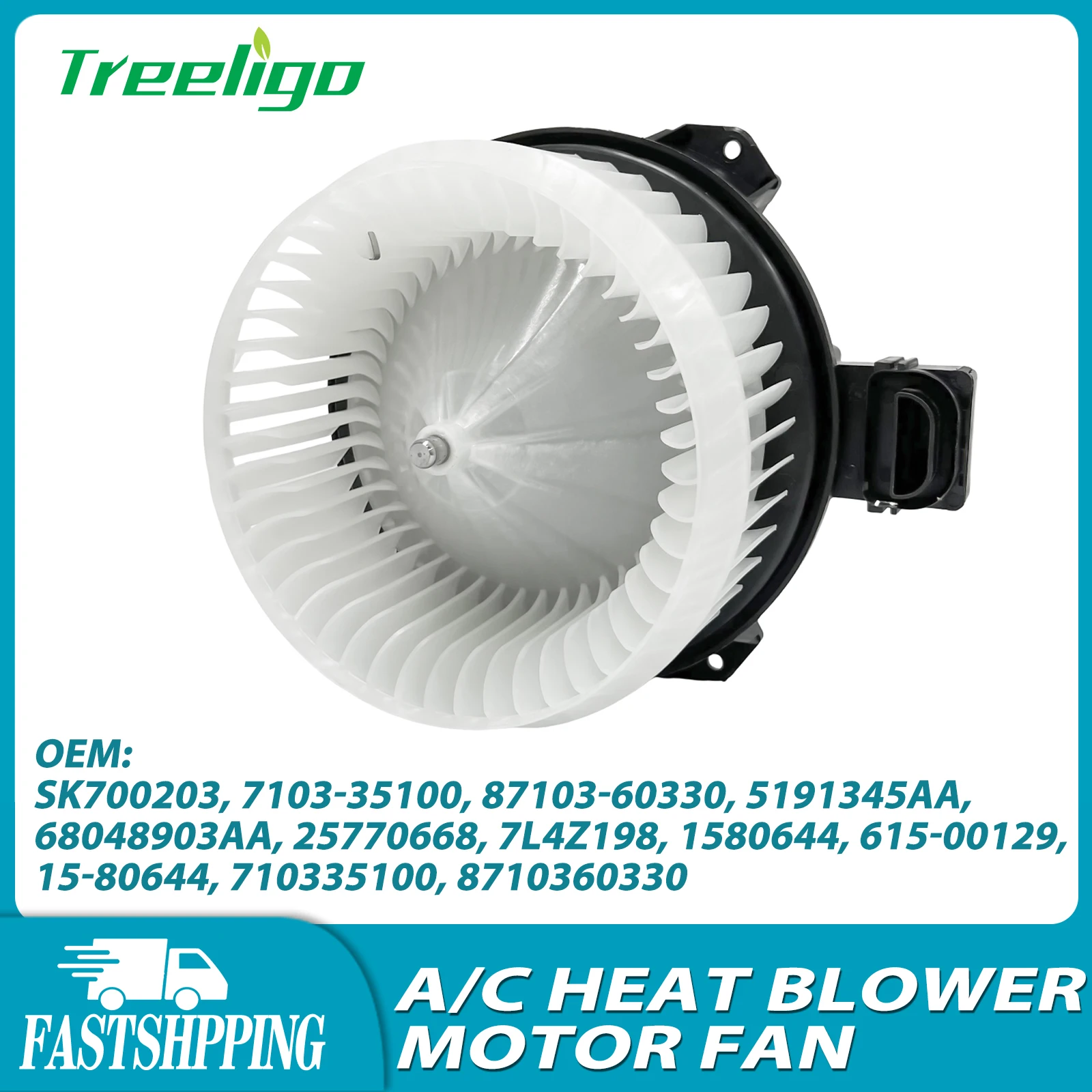 Treeligo Air Conditioning A/C Heat Blower Motor Fan For CHEVROLET R10 R20 SUBURBAN 1987-1988 For GMC R1500 R2500 SUBURBAN 87-88