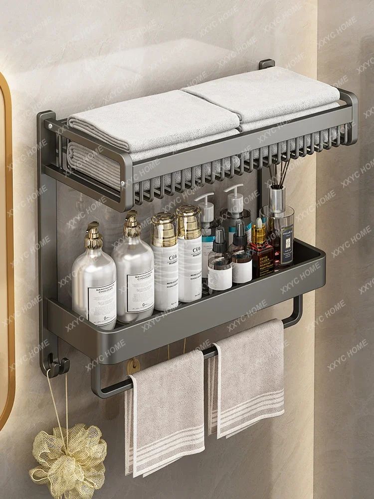 

Storage Rack Integrated Wall-Mounted Bathroom Toilet Bathroom Shelf