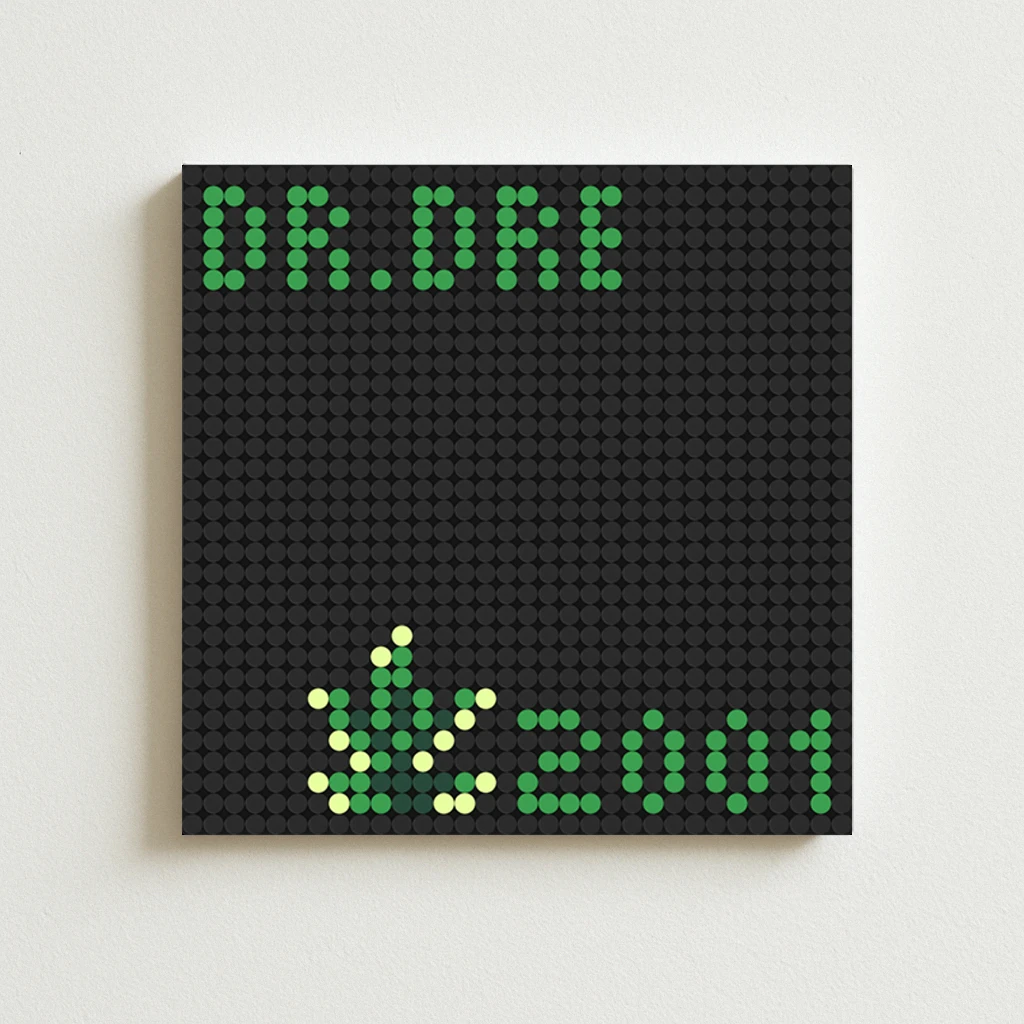 

Dr. Dre Still D.R.E Album Cover Pixel Art Building Blocks Hip Hop Rap Home Wall Decor Gift For Dr. Dre Fans Gift