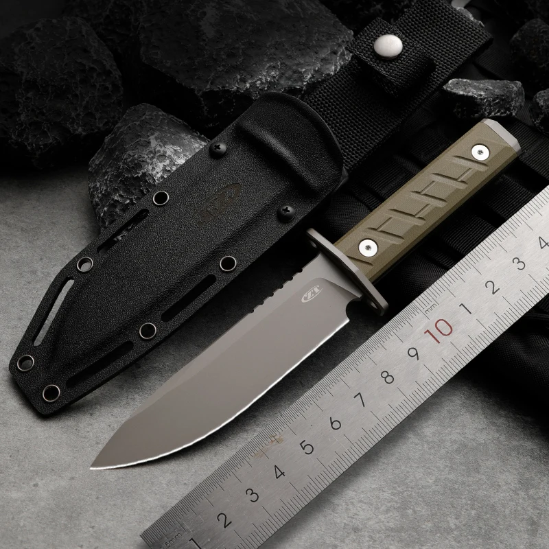 CPM-3V poudre acier couteau extérieur périphérique derness survie aventure sauvetage couteau lame fixe couteau de chasse homme cadeau G10 poignée
