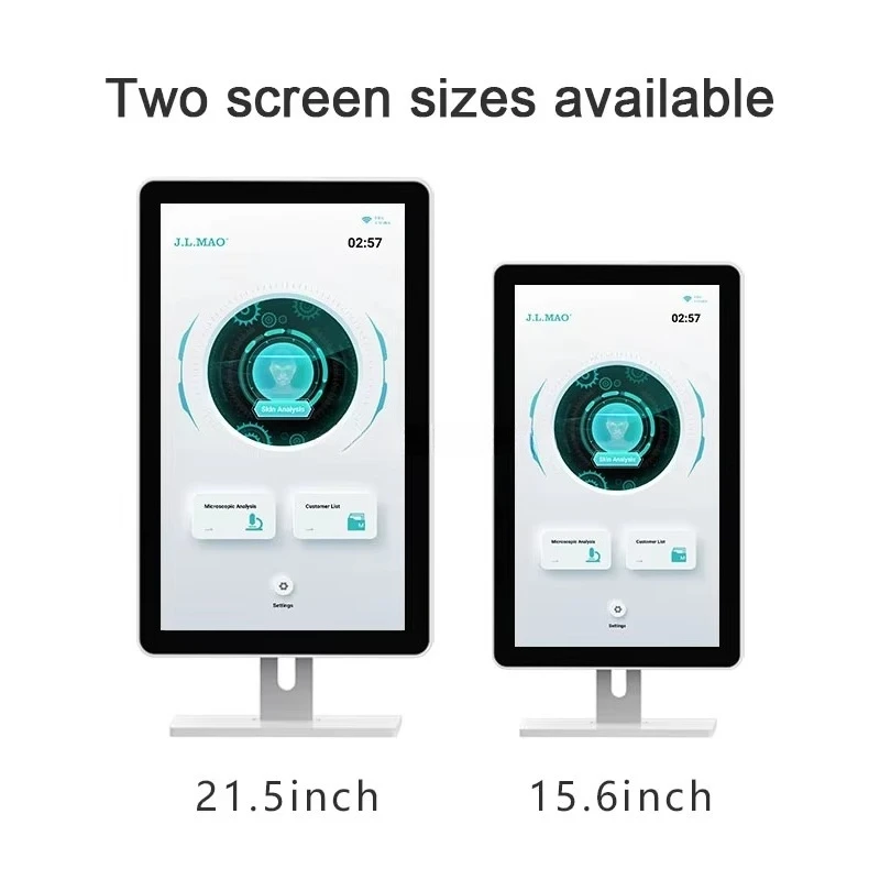 เครื่องวิเคราะห์ผิวหน้าแบบพกพาสำหรับมืออาชีพ รองรับหลายภาษา ตรวจสภาพผิวด้วยระบบ 3 มิติ เครื่องสแกนผิวหน้าแบบเต็มใบหน้า