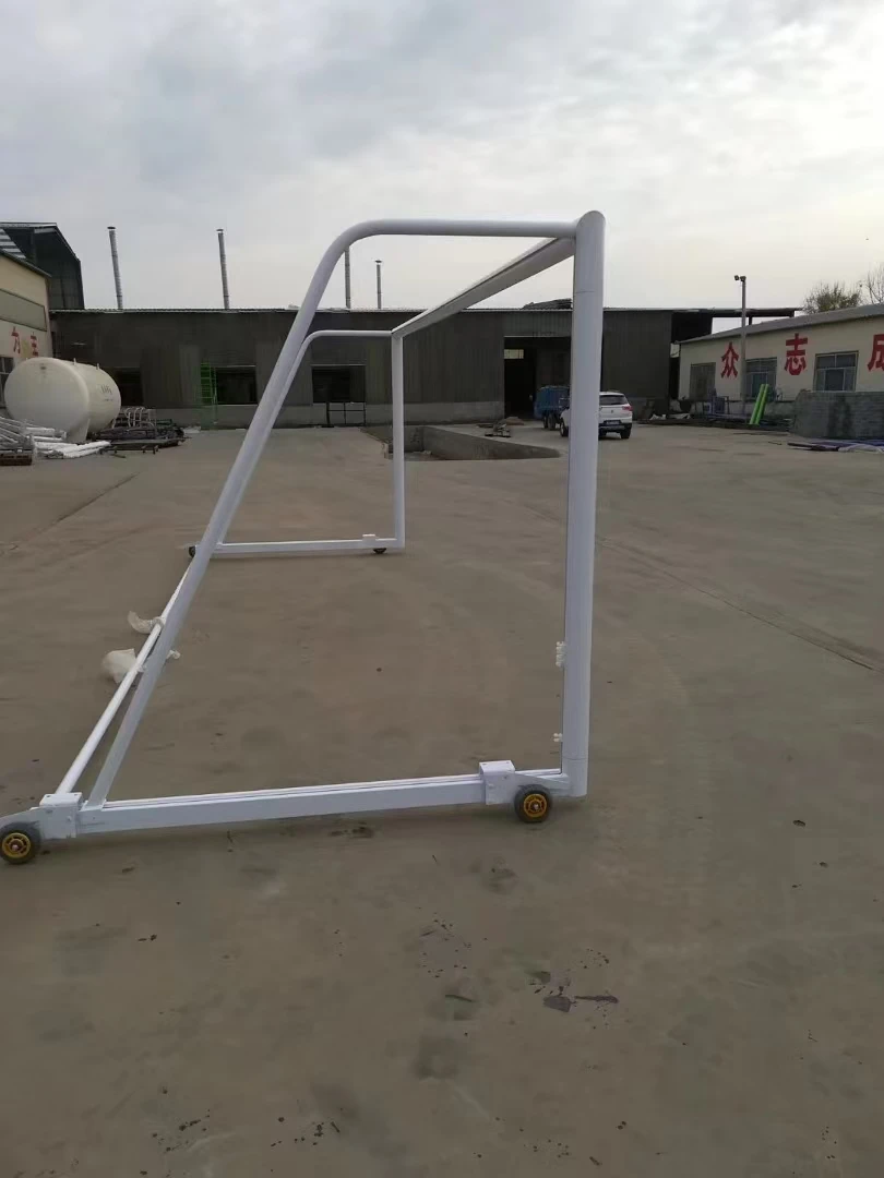 Bewegliches 24 * 8 Fuß professionelles Fußballtor in voller Größe aus Aluminium, tragbares Fußballtor