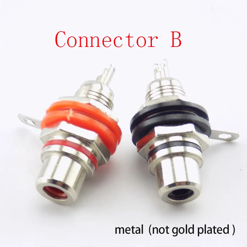 2 Stuks/1 Paar Rca Vrouwelijke Socket Connector Chassis Panel Mount Adapter Plug Vergulde Audio Video Adapter L19