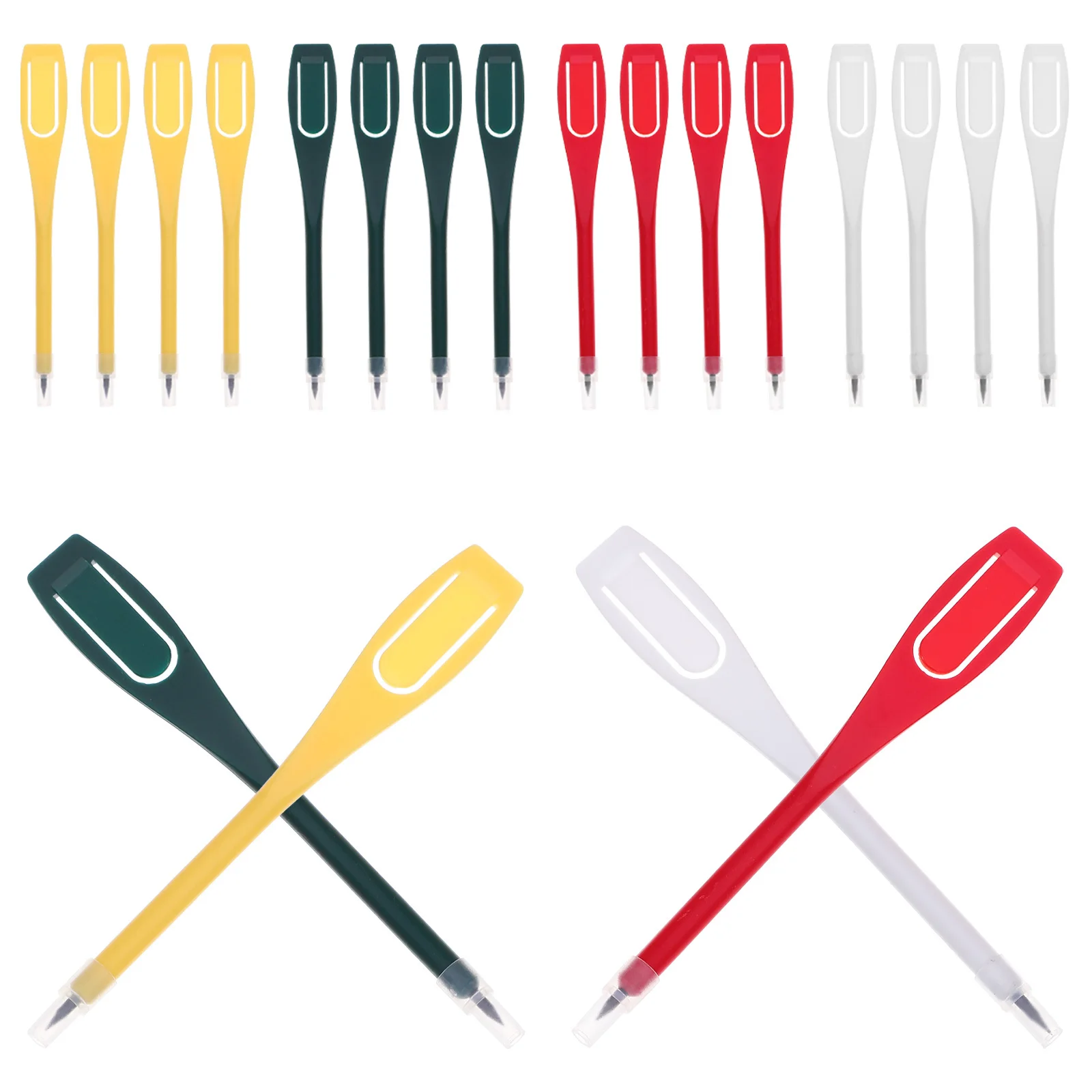 20 szt. Ołówków do notowania w golfie, mieszane kolory, z wygodnym klipsem, do przenoszenia, czyścik do kijów golfowych, narzędzie do pisania, marker.