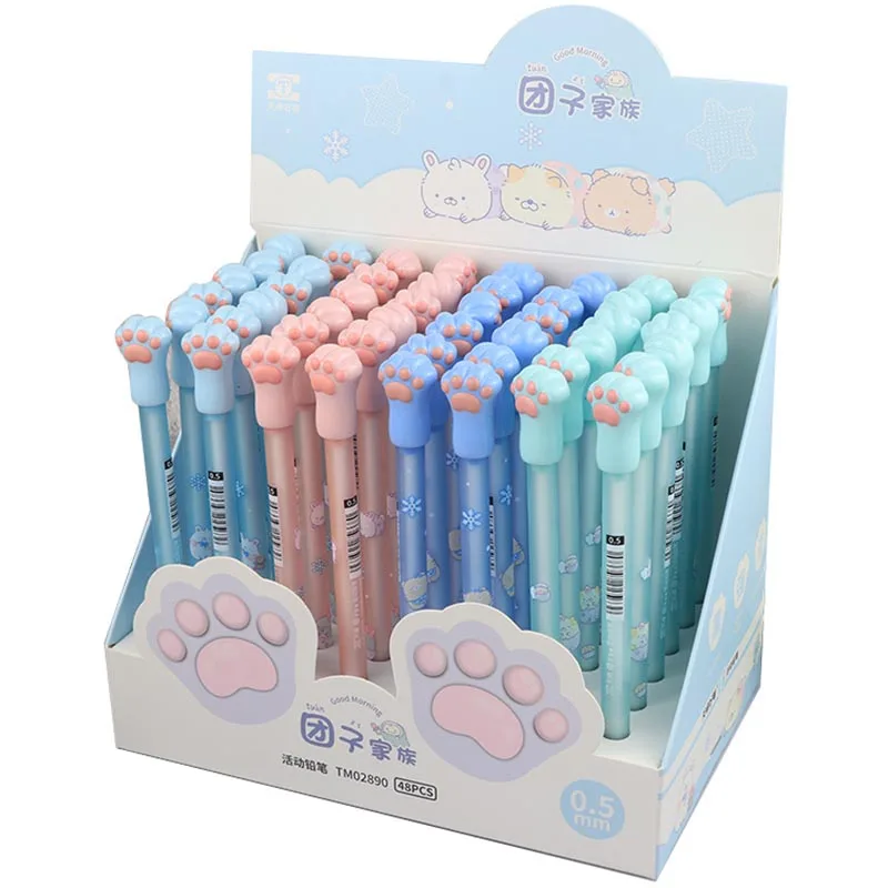 

48pcs/ лот Kawaii Cat лапа механический карандаш милый Sumikko Gurashi 0.5/0.7MM рисование записи автоматические школьные принадлежности ручка