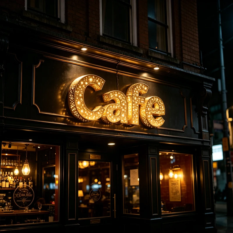 Custom Dot Perforated LED Shop Front Sign 3D Channel Letters Led Illuminated Business Sign for Outdoor Restaurants Hotels Office
