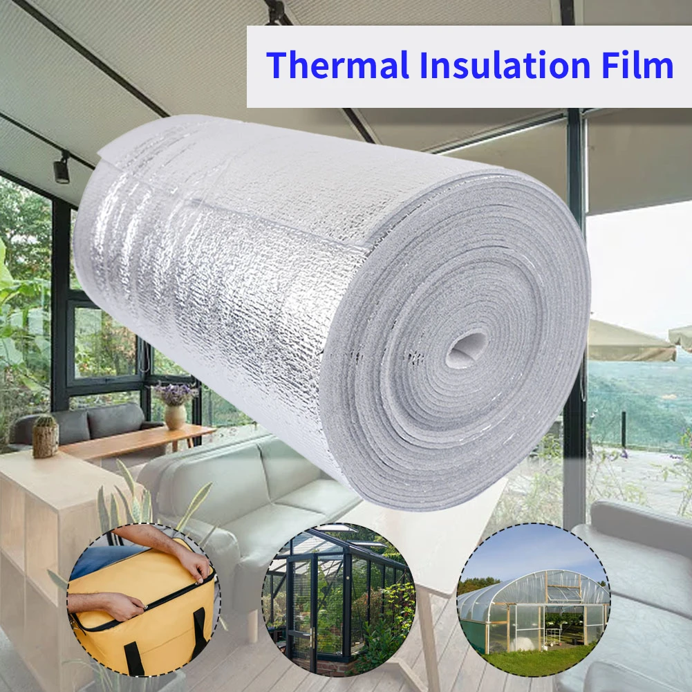 1 Roll Radiator Reflective Film Wall Thermal Insulation Reflective Film PET Aluminum Foil Thermal Insulation Film Home Decor