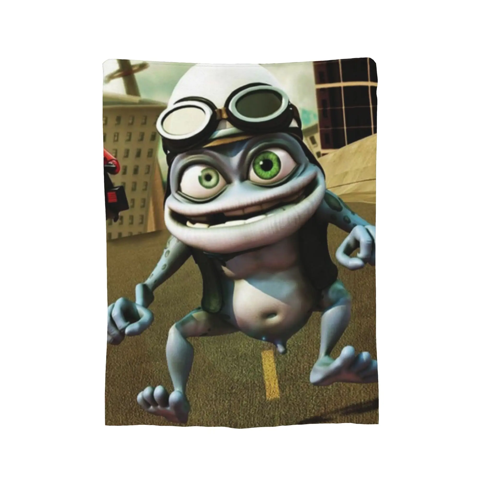 Crazy Frog cartoon Throw Blanket for Couch  Soft Cozy Plush Blanket 50x60 Inch Multiple Sizes Bedspread for All Seasons