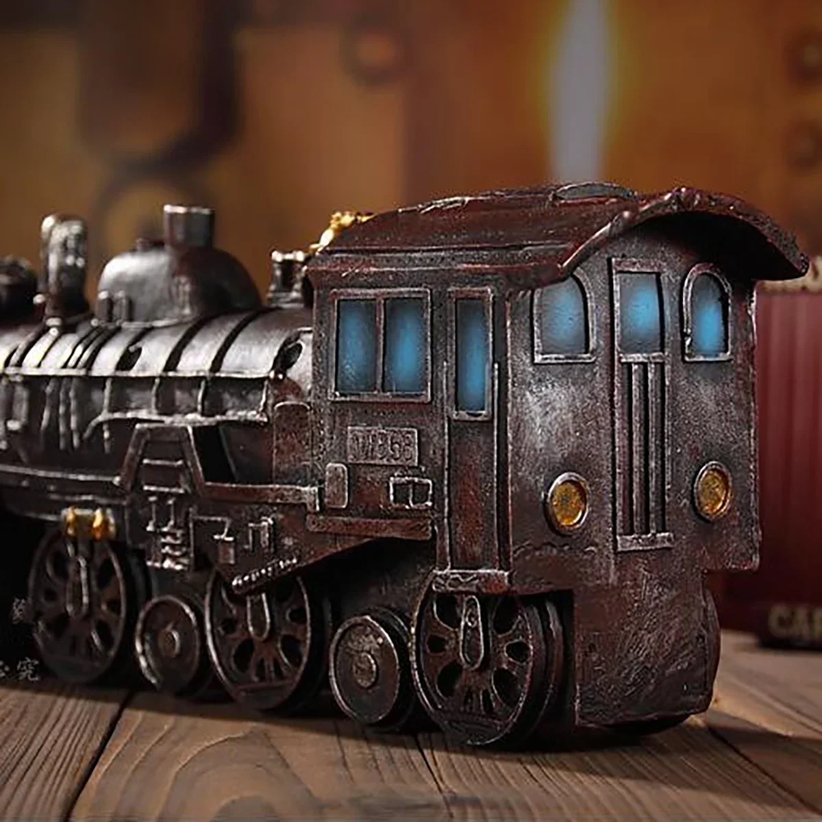 

Retro Locomotive Ornament Old Type Of Railway Engine Model Archaistic Home Decorative Article