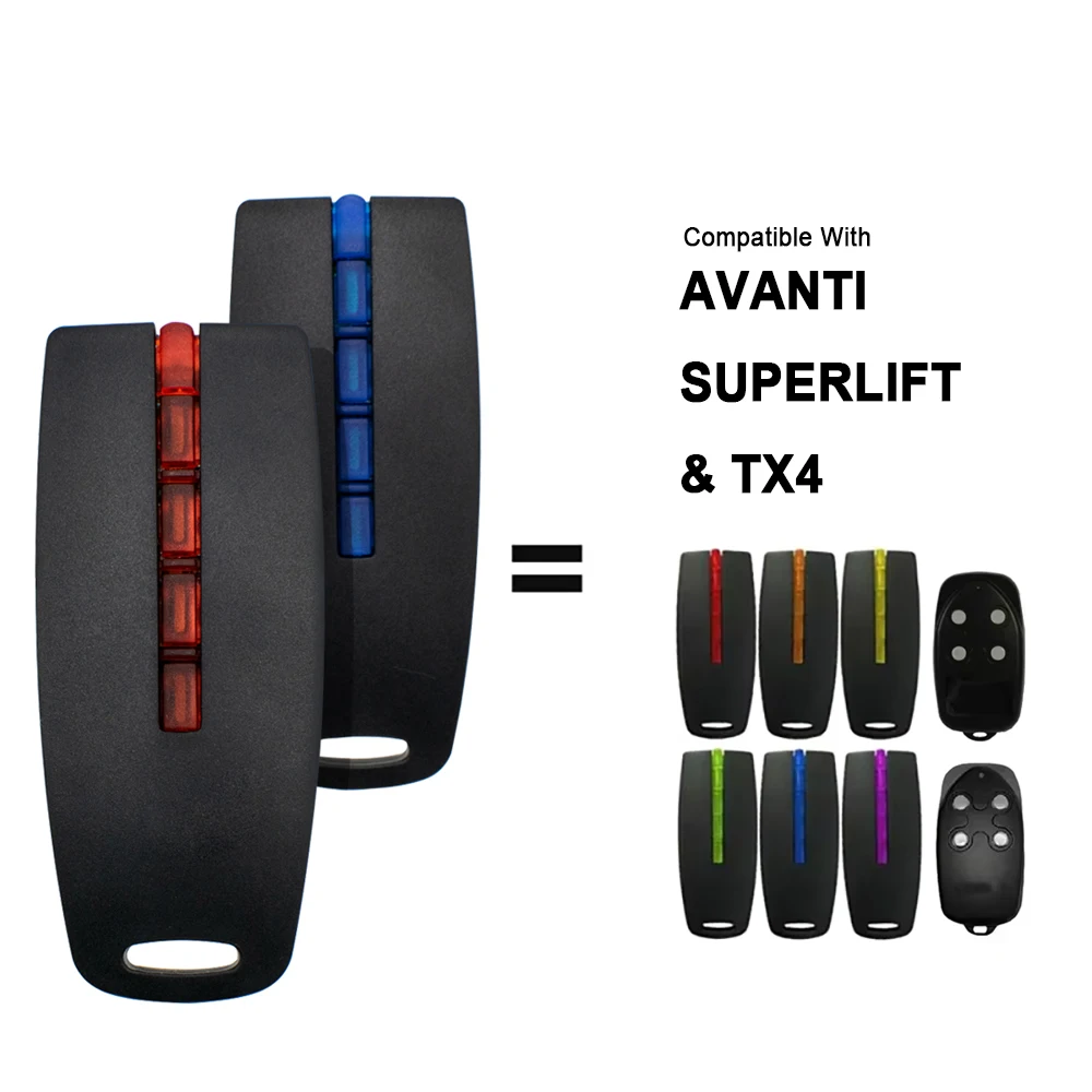 Compatible with Avanti Superlift Garage Door Remote Control 433.92MHz Rolling Code 4 Button Key Fob Replacement Transmitter