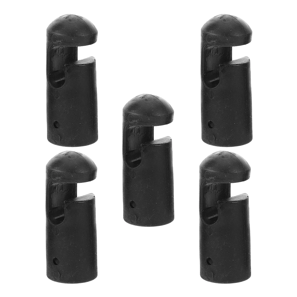 

5 Pcs Trampoline Pole Cover Poles Caps for Replacement Rod Protector Black Mini Leg