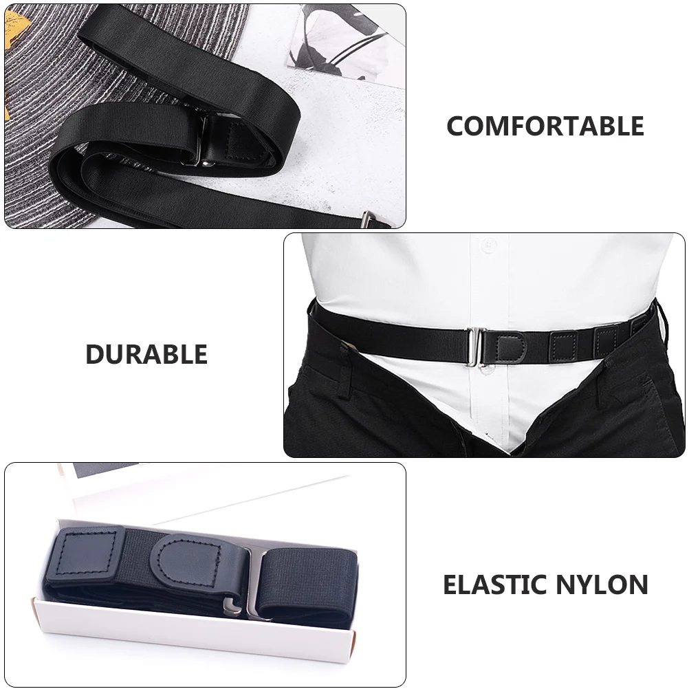 

2pcs Clips Men Women Adjustable Belts Adjustable Non-Slip Shirt Holders Elastic Belt Ties Stylish Shirt Accessories