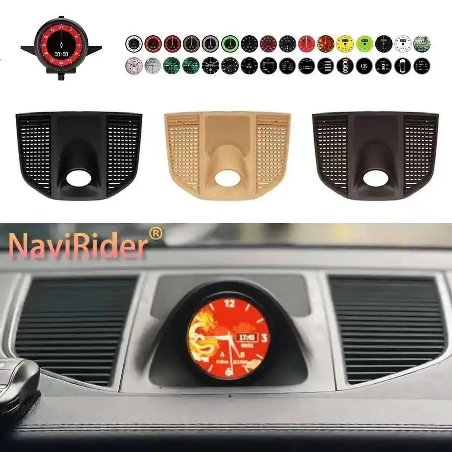 For Porsche macan 2014-2021 New Upgrade LCD Car Stopwatch Interior Dashboard Central Clock Compass Time Electronic Meter